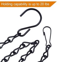 Outus Hanging Chain For Hanging Bird Feeders  Birdbaths  Planters And Lanterns  4 Pack (35 Inch  Black)