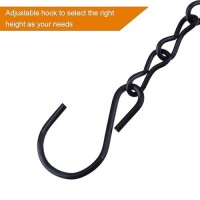 Outus Hanging Chain For Hanging Bird Feeders  Birdbaths  Planters And Lanterns  4 Pack (35 Inch  Black)