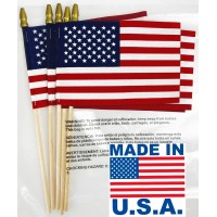 Giftexpress Set Of 48 Proudly Made In Usa Small American Flags 4X6 Inchsmall Us Flagmini American Stick Flagamerican Hand