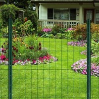 Green Pvc Coated Welded Wire Mesh Garden Economy Fence 48 Inch X 50 Foot3 Inch X 2 Inch 16Ga