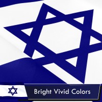 G128 Israel Israeli Flag 3X5 Ft Liteweave Series Printed 100D Polyester Country Flag Vibrant Colors Brass Grommets