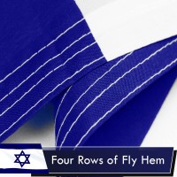 G128 Israel Israeli Flag 3X5 Ft Liteweave Series Printed 100D Polyester Country Flag Vibrant Colors Brass Grommets