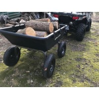 Gorilla Carts Heavy Duty Poly Yard Dump Cart Garden Wagon Utility Wagon With Easy To Assemble Steel Frame 1500 Pound Capacity