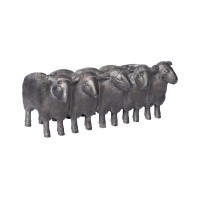 Creative Coop Resin Sheep Planter With Distressed Iron Finish