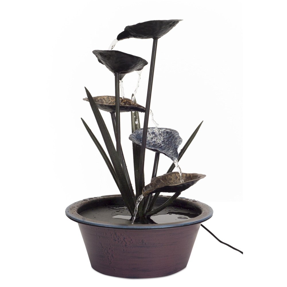 Metal Lotus Leaf Fountain