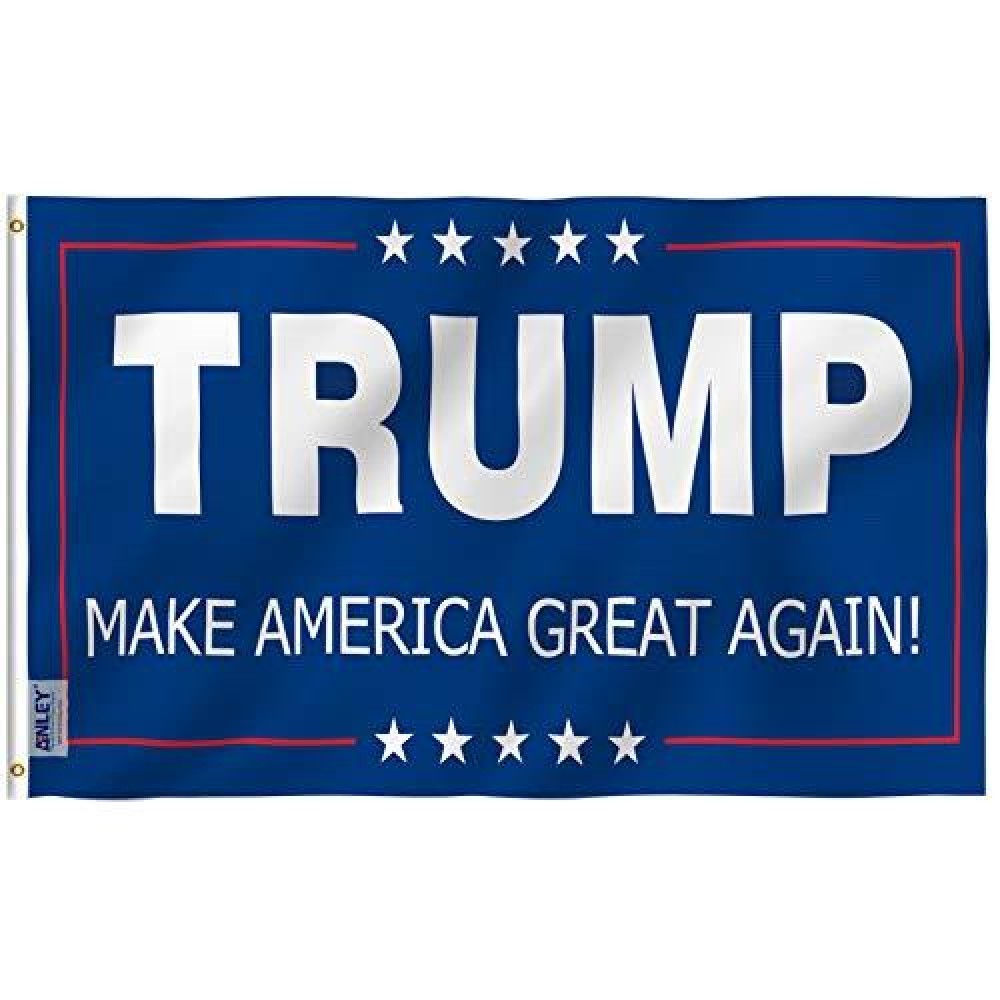 Anley Fly Breeze 3X5 Foot Donald Trump Flag Vivid Color And Fade Proof Canvas Header And Double Stitched The 45Th Us Pre