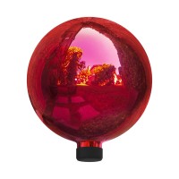 Alpine Corporation 10 Diameter Indooroutdoor Glass Gazing Globe Yard Decoration Red