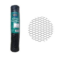 Pvc Hexagonal Poultry Netting Chicken Wire 24 X25 X 1 Mesh 20Ga Black