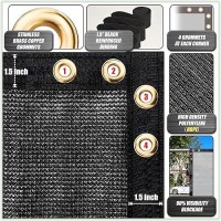 Colourtree 8 X 50 Black Fence Privacy Screen Windscreen Cover Fabric Shade Tarp Plant Greenhouse Netting Mesh Cloth Commerci