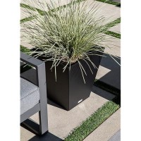 Veradek Pure Series Nobleton Plastic Planter - Large Pots For Indoor Or Outdoor Porch/Patio | Durable All-Weather Use With Drainage Holes | Modern Planter D?Cor For Flowers  Shrubs  Trees