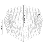 vidaXL Galvanized Steel Hexagonal Gabion Raised Garden Bed Rustproof and WeatherResistant with High Load Capacity Ideal for O