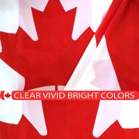 G128 Canada Canadian Flag 3X5 Ft Liteweave Series Printed 100D Polyester Country Flag Vibrant Colors Brass Grommets