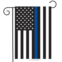 Thin Blue Line Police Garden Flag Patriotic Emergency Services 125 X 18