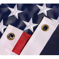 American Flag 6X10 Ft Longest Lasting Us Flag Made From Nylon Embroidered Stars Sewn Stripes Brass Grommets Uv Protection