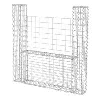 vidaXL Gabion Basket UShape Galvanised Steel 63x79x591 142545