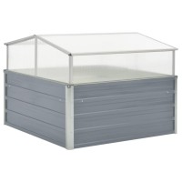vidaXL Cold Frame Raised Garden Bed with Cover Greenhouse Planter Box for Outdoor Patio Backyard Flowers Vegetables Herbs Gr