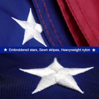 Vsvo Us American Flag 2X3 Ft - Heavy Duty 300D Oxford Nylon Embroidered Us Flags  Embroidered Stars  Sewn Stripes  Indoor/Outdoor  Vibrant Colors  Brass Grommets