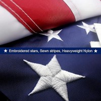 Vsvo Us American Flag 2X3 Ft - Heavy Duty 300D Oxford Nylon Embroidered Us Flags  Embroidered Stars  Sewn Stripes  Indoor/Outdoor  Vibrant Colors  Brass Grommets