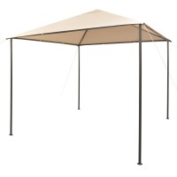 vidaXL Gazebo Pavilion Tent Canopy 1181x1181 Steel Beige 43172