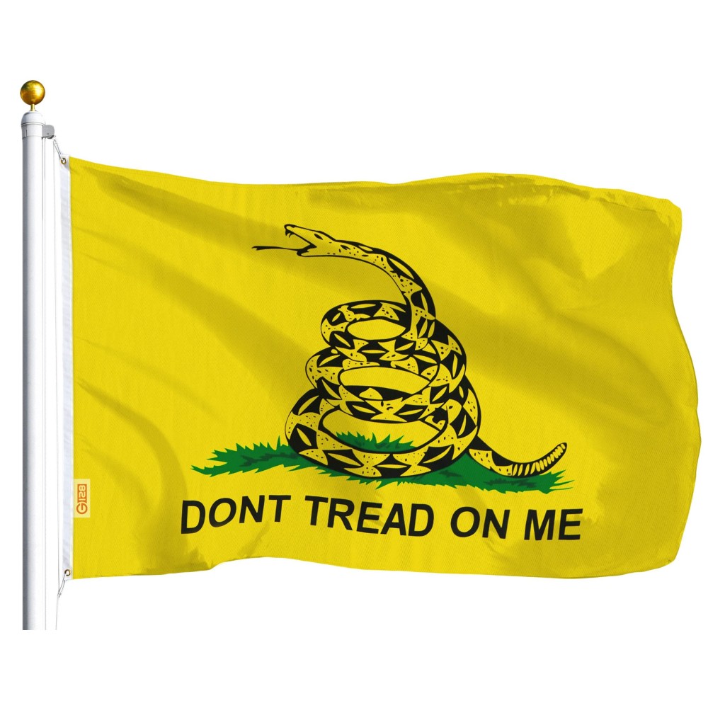 G128 Gadsden Dont Tread On Me Flag 3X5 Ft Liteweave Series Printed 100D Polyester Historical Flag Vibrant Colors Brass