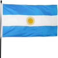 Danf Argentina Flag 3X5 Foot Polyester Argentinian National Flags Polyester With Brass Grommets 3 X 5 Ft