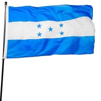 Danf Honduras Flag 3X5 Ft Thick Polyester Fade Resistant Brass Grommets Canvas Header Double Sided Honduran National Flags 3