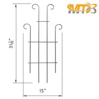 Mtb Black Coated Wave Pot Trellis Panel 31 Plant Stakes For Climbing Plants Pack Of 2