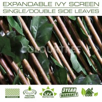 Colourtree Expandable Rectractable Faux Artificial Ivy Trellis Hedge Fence Screen Privacy Screen Wall Screen Commercial Grade