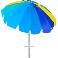 Ammsun 75Ft Heavy Duty High Wind Beach Umbrella With Sand Anchor Tilt Sun Shelter Uv 50 Protection Outdoor Sunshade Umbrell