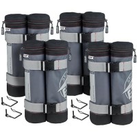 Ez Up Wb3Gybk4 Fillable Deluxe Set Of 4 Holds Up To 45 Lbs Each Weight Bags Grayblack