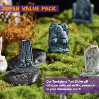 Joyin 12 Packs Halloween Miniature Tombstones Decorations Outdoor Rip Graveyard Tombstones For Halloween Yard Outdoor Indoor De