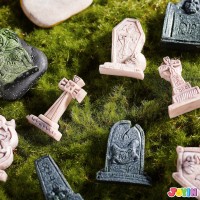 Joyin 12 Packs Halloween Miniature Tombstones Decorations Outdoor Rip Graveyard Tombstones For Halloween Yard Outdoor Indoor De