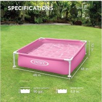 Intex 57172Ep 4 Feet X 4 Feet X 12 Inch Mini Frame Above Ground Outdoor Backyard Swimming Pool With Drain Plug And Repair Patch - Colors May Vary