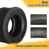 Autoforever 23X10512 Lawn Mower Garden Tractor Tires 4 Ply 23X1050X12 Tubeless Golf Cart Turf Tires Set Of 2