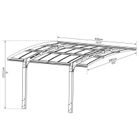 Palram Canopia Arizona 10 Ft X 16 Ft X 9 Ft Breeze 5000 Single Carport Aluminum Metal Frame And Polycarbonate Panels Car Po