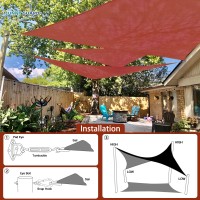 Sunny Guard Sun Shade Sail 165X165X165 Triangle Terra Uv Block Sunshade For Backyard Yard Deck Patio Garden Outdoor Act