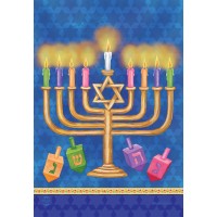 Happy Hanukkah House Flag 40 X 28 Briarwood Lane