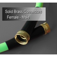 Atlantic Heavy Duty Garden Hose 58 Inch X 3 Foot Green Color Short Connection Leader Hose With Malefemale Connectors 3Ft