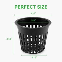 Growneer 25 Packs 3 Inch Net Cups Slotted Mesh Wide Lip With 10Pcs Plant Labels Heavy Duty Filter Plant Net Pot Bucket Basket Fo