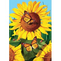 Sunflower Field Summer Garden Flag Butterflies Floral 125 X 18 Briarwood Lane