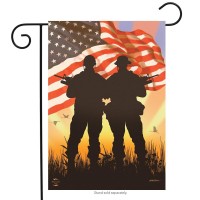 American Heroes Patriotic Garden Flag Military Troops 125 X 18 Briarwood Lane