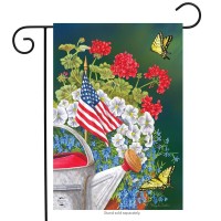 American Garden Summer Garden Flag Patriotic Floral 125 X 18 Briarwood Lane