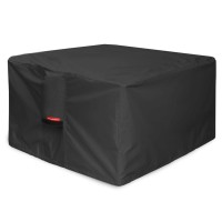 Porch Shield Fire Pit Cover Waterproof 600D Heavy Duty Square Patio Fire Pit Table Cover Black 36 X 36 Inch