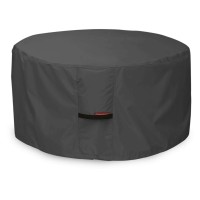 Porch Shield Fire Pit Cover Waterproof 600D Heavy Duty Round Patio Fire Bowl Cover Black 36 Inch