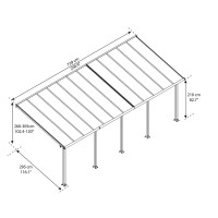 Palram Canopia Olympia 10 Ft X 24 Ft Patio Cover Outdoor Canopy Diy Kit Outdoor Furniture Cover Covered Pergola Roof To Pro