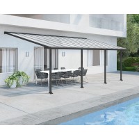 Palram Canopia Olympia 10 Ft X 24 Ft Patio Cover Outdoor Canopy Diy Kit Outdoor Furniture Cover Covered Pergola Roof To Pro