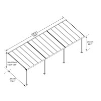 Palram Canopia Olympia 10 Ft X 30 Ft Patio Cover Outdoor Canopy Diy Kit Outdoor Furniture Cover Covered Pergola Roof To Pro