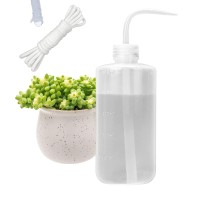 500Ml Watering Bottle With 6 Feet Self Watering Wick For Succulent Indoor Plants Cactus Squeeze Wash Can Long Nozzle Bend Mouth