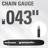 Greenworks 14Inch Chainsaw Chain 2906802 Black And Green