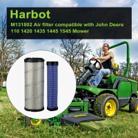 Harbot M131802 Outer Air Filter With M131803 Inner Filter For John Deere 2305 2320 110 1435 1420 1445 1545 1565